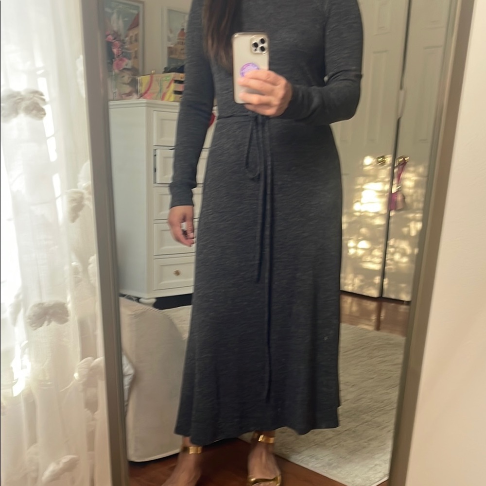 Zara Charcoal Long Sleeve Dress